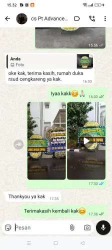 Testimonial Papan Bunga Pernikahan sungai kunjang