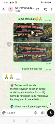 Testimonial Papan Bunga sungai kunjang