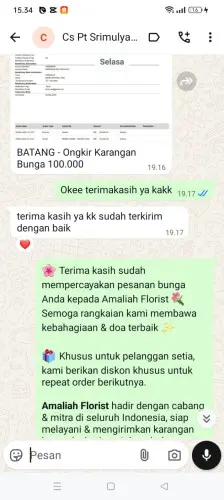 Testimonial Papan Bunga sungai kunjang