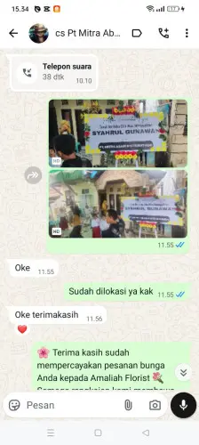 Testimonial Papan Bunga sungai kunjang