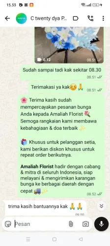 Testimonial Standing Flower sungai kunjang